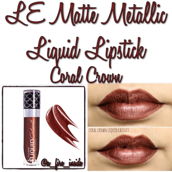 LE MATTE METALLIC LIQUID LIPSTICK in Coral crown - Picture 2 of 10